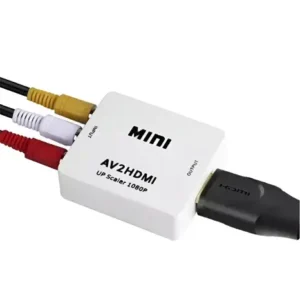 Mini Conversor Áudio E Vídeo Rca Para Hdmi Av2hdmi