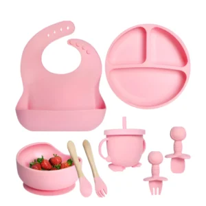 Kit Alimentação Bebê Infantil Refeição Silicone Atacado