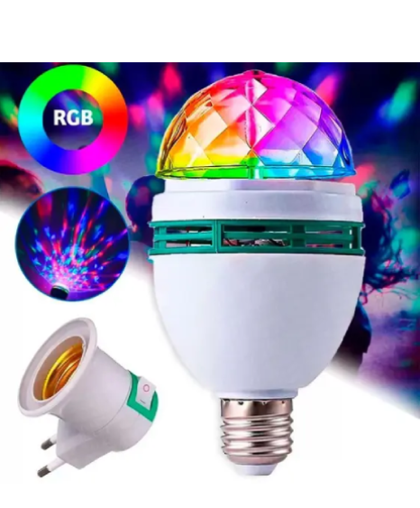 Lâmpada Giratoria De Led Colorido Atacado