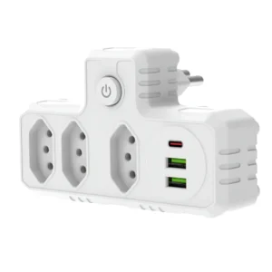 Benjamim Adaptador Universal Tomada Usb Tipo C Filtro Linha Atacado